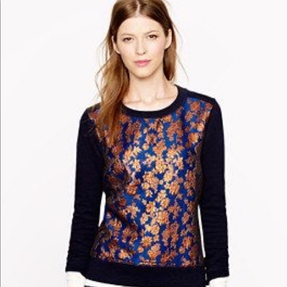 J Crew Jacquard combo sweatshirt - Small